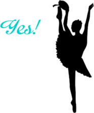 Ballet silhouette sticker sticker #3770281