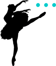 Ballet silhouette sticker sticker #3770296