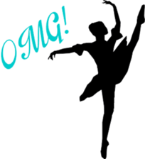 Ballet silhouette sticker sticker #3770297