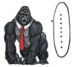 Office worker gorilla sticker #3770607