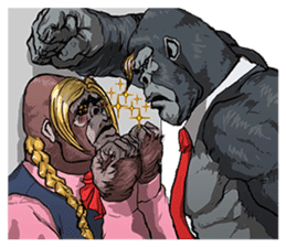 Office worker gorilla sticker #3770614