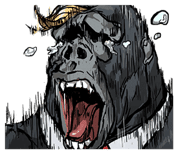 Office worker gorilla sticker #3770617