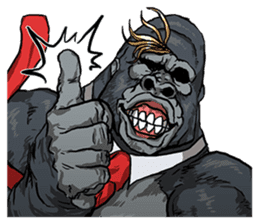 Office worker gorilla sticker #3770623