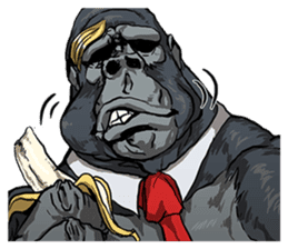 Office worker gorilla sticker #3770626