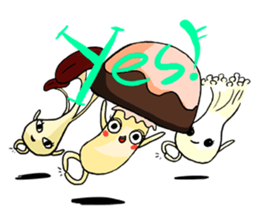 mushroom friends sticker #3771086