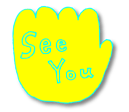 Yellow facial tag sticker #3772005