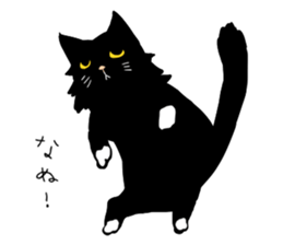 Stylish Cute Black and White Cats sticker #3772410