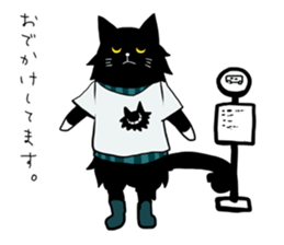 Stylish Cute Black and White Cats sticker #3772413