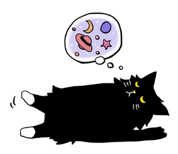 Stylish Cute Black and White Cats sticker #3772422