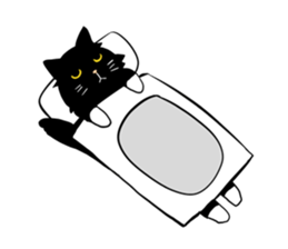 Stylish Cute Black and White Cats sticker #3772423