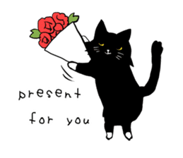 Stylish Cute Black and White Cats sticker #3772428