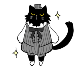 Stylish Cute Black and White Cats sticker #3772429