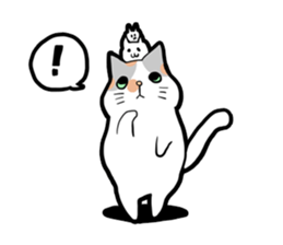 Stylish Cute Black and White Cats sticker #3772436