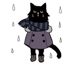 Stylish Cute Black and White Cats sticker #3772444