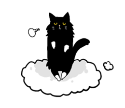 Stylish Cute Black and White Cats sticker #3772445