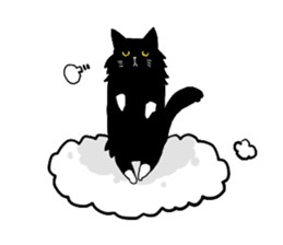 Stylish Cute Black and White Cats sticker #3772445