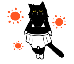 Stylish Cute Black and White Cats sticker #3772446