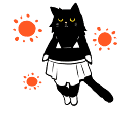 Stylish Cute Black and White Cats sticker #3772446