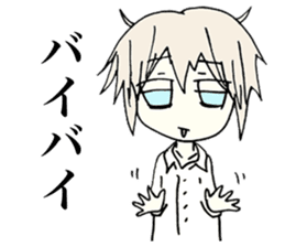 Melancholy girl in inner space sticker #3774052