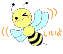 Circle bee sticker #3775090