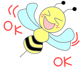 Circle bee sticker #3775091