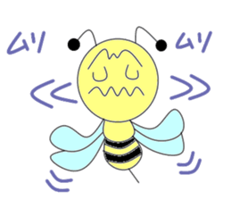 Circle bee sticker #3775095