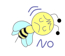 Circle bee sticker #3775115