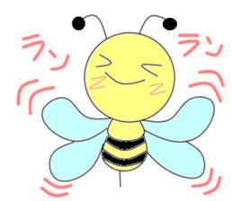 Circle bee sticker #3775120