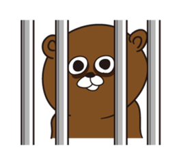 prison bear! sticker #3775234