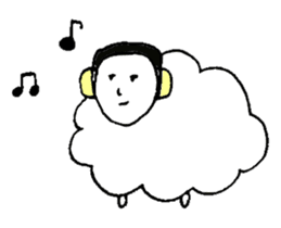 Sheep like the person sticker #3776439