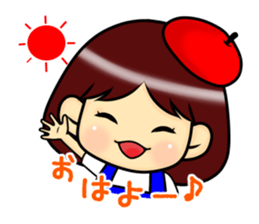 Girl of a shy painter sticker #3777287