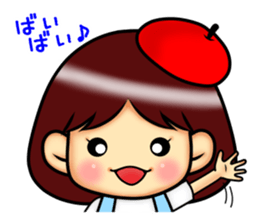 Girl of a shy painter sticker #3777288