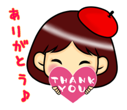 Girl of a shy painter sticker #3777289