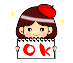 Girl of a shy painter sticker #3777293