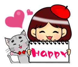 Girl of a shy painter sticker #3777294