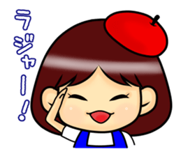 Girl of a shy painter sticker #3777299