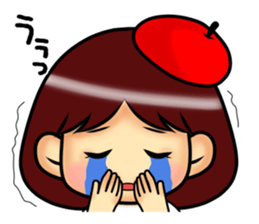 Girl of a shy painter sticker #3777301