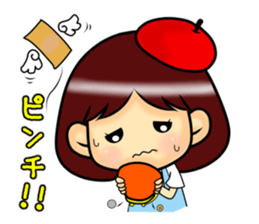 Girl of a shy painter sticker #3777307