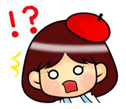 Girl of a shy painter sticker #3777310