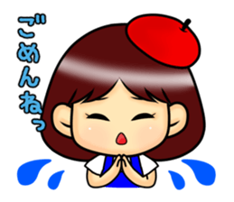 Girl of a shy painter sticker #3777311