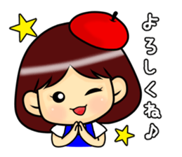 Girl of a shy painter sticker #3777313