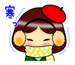 Girl of a shy painter sticker #3777314