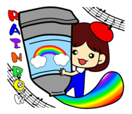 Girl of a shy painter sticker #3777317