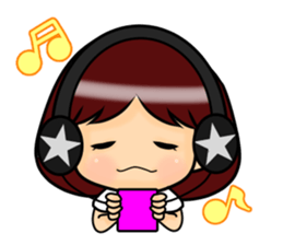 Girl of a shy painter sticker #3777318