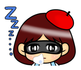 Girl of a shy painter sticker #3777320