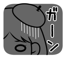 Girl of a shy painter sticker #3777321