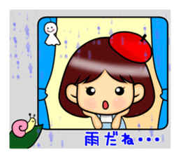 Girl of a shy painter sticker #3777323