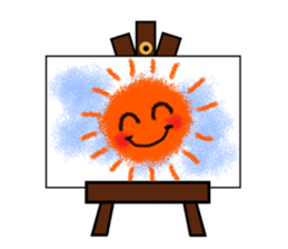 Girl of a shy painter sticker #3777325