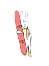 snowboard rabbit sticker #3777491