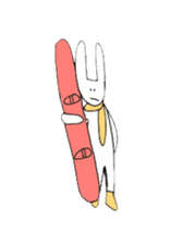 snowboard rabbit sticker #3777491